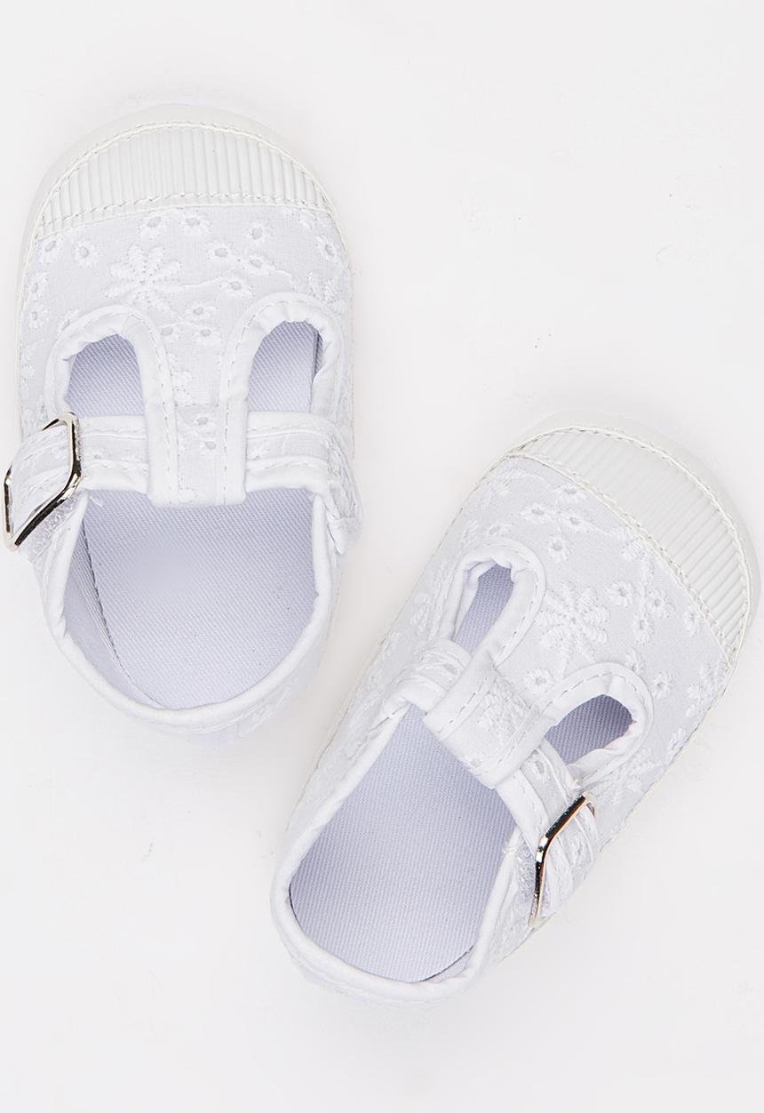 Pop Candy - Anglaise Mary Janes Pump White