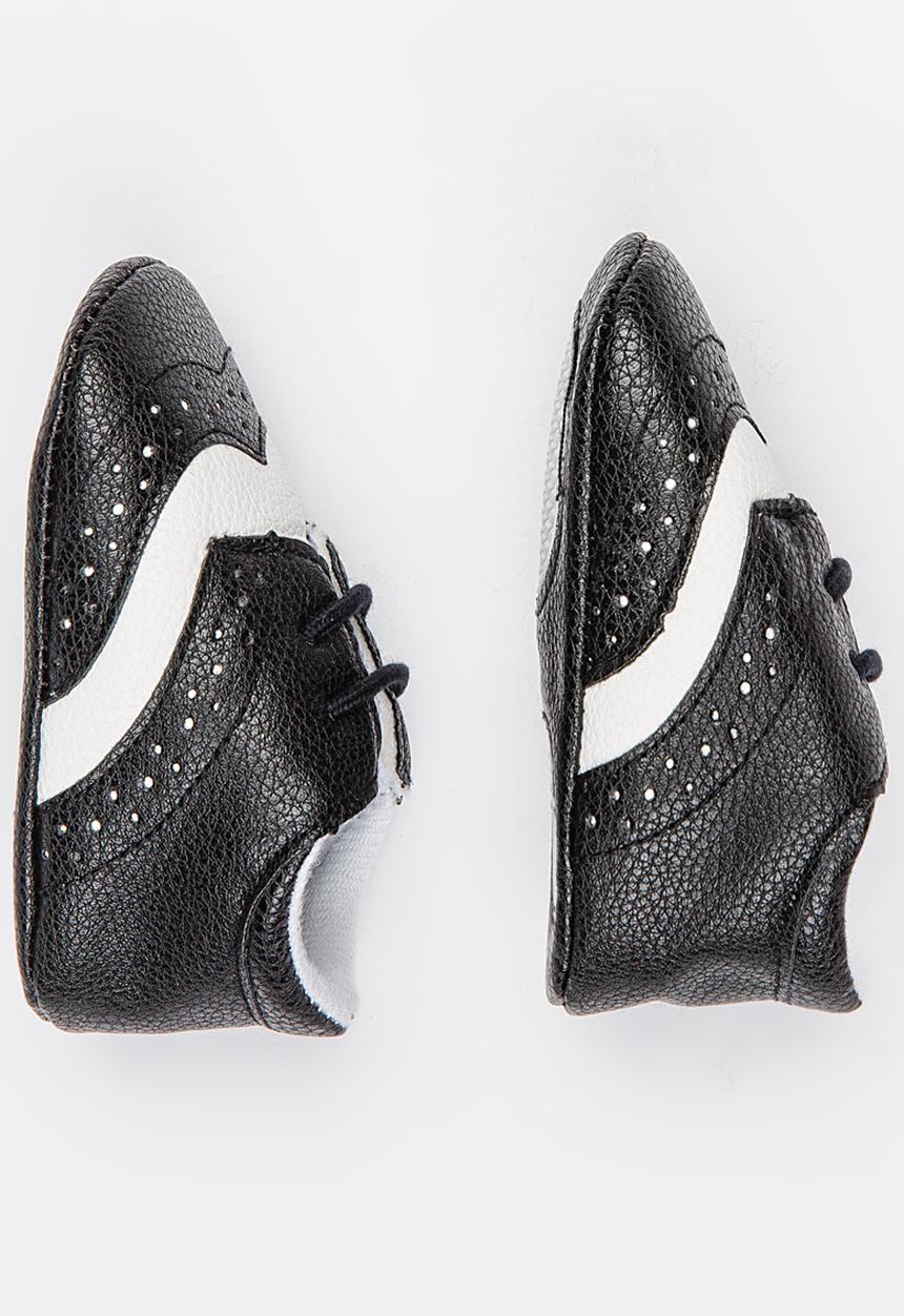 Pop Candy - Boys Brogues Shoe Black and White
