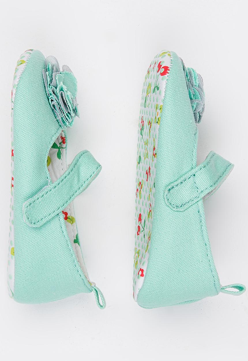 Pop Candy - Pumps with Flower Detail Mint