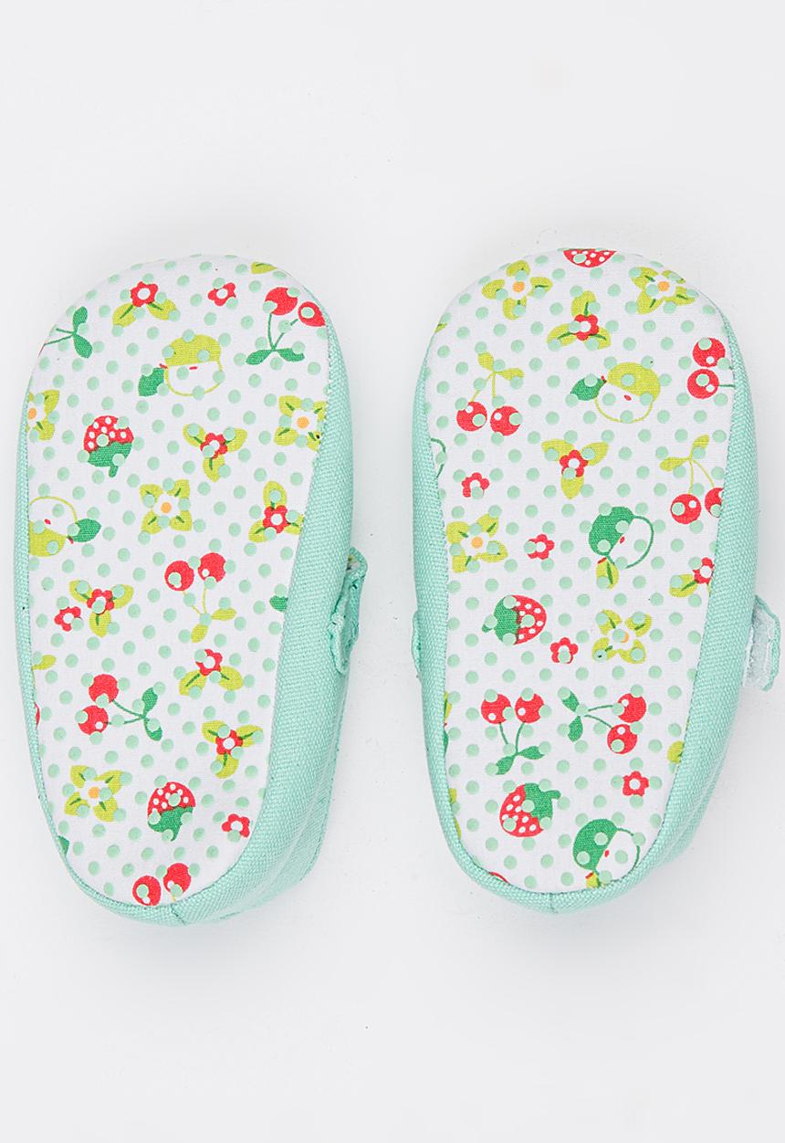 Pop Candy - Pumps with Flower Detail Mint