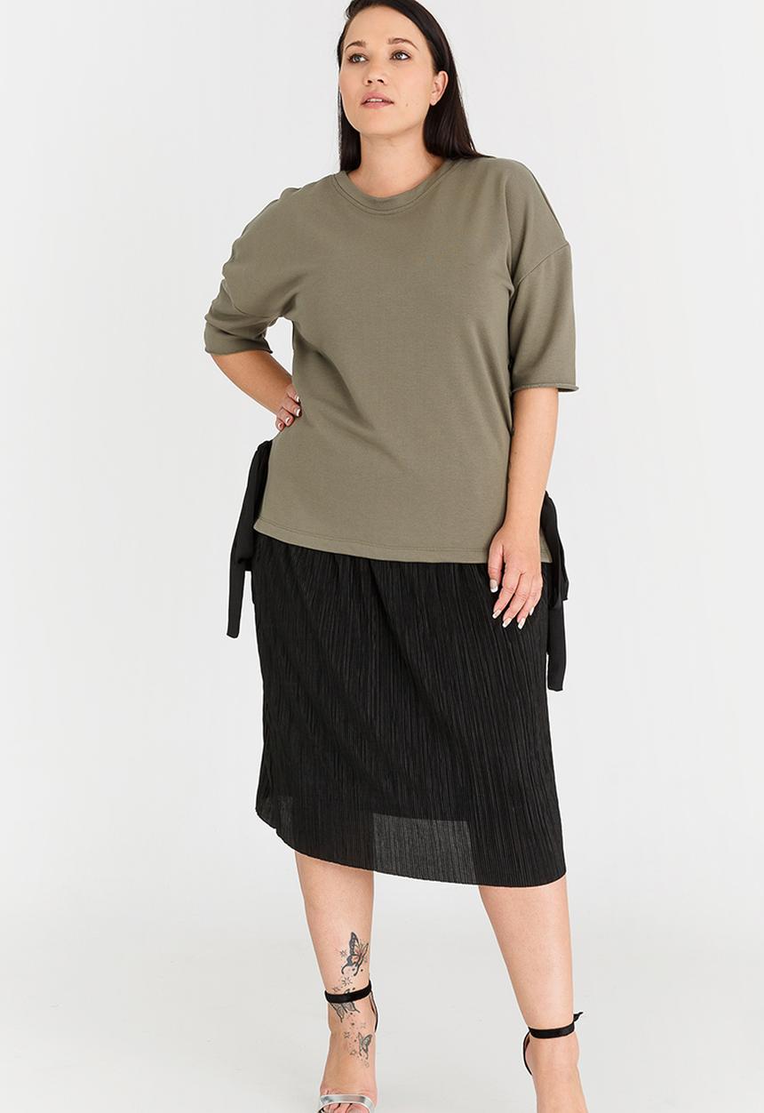 STYLE REPUBLIC PLUS - Lace-up T-shirt Green