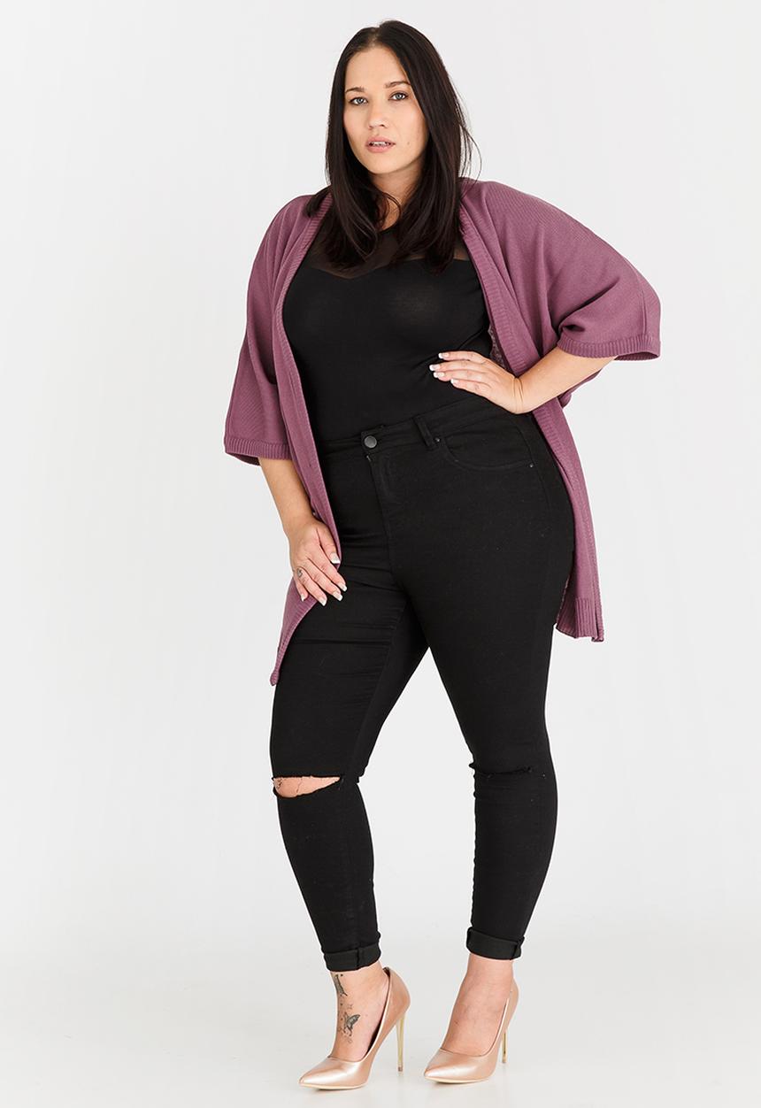 edit Plus - Throw-over Cardi Pale Purple