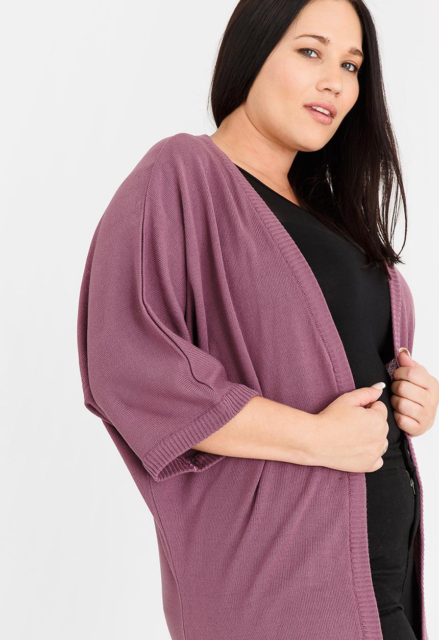edit Plus - Throw-over Cardi Pale Purple