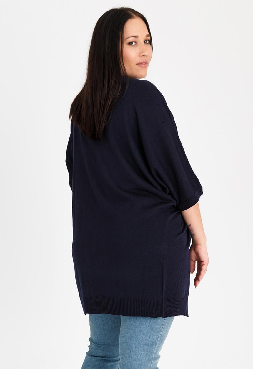edit Plus - Throw-over Cardi Navy