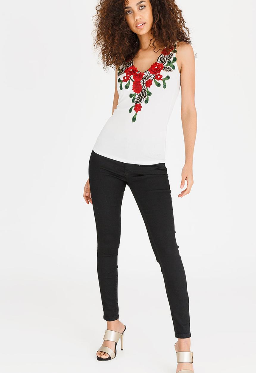SISSY BOY - Galina Embroidery Detail Top Off White