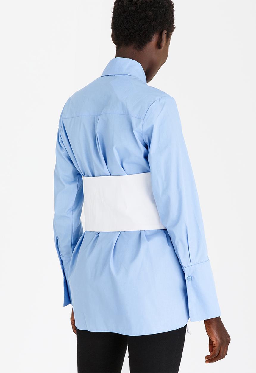 STYLE REPUBLIC - Shirt with Corset Detail Pale Blue