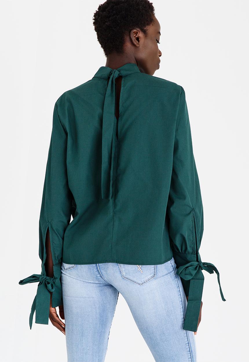 STYLE REPUBLIC - Tie Detail Blouse Green