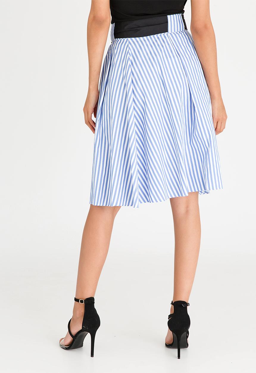 STYLE REPUBLIC - Contrast Belt Skirt Pale Blue