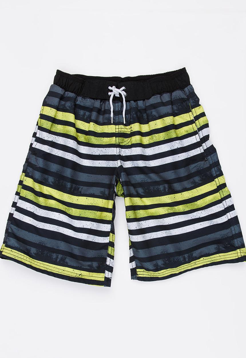 Pop Candy - Striped Swim Shorts Multi-colour