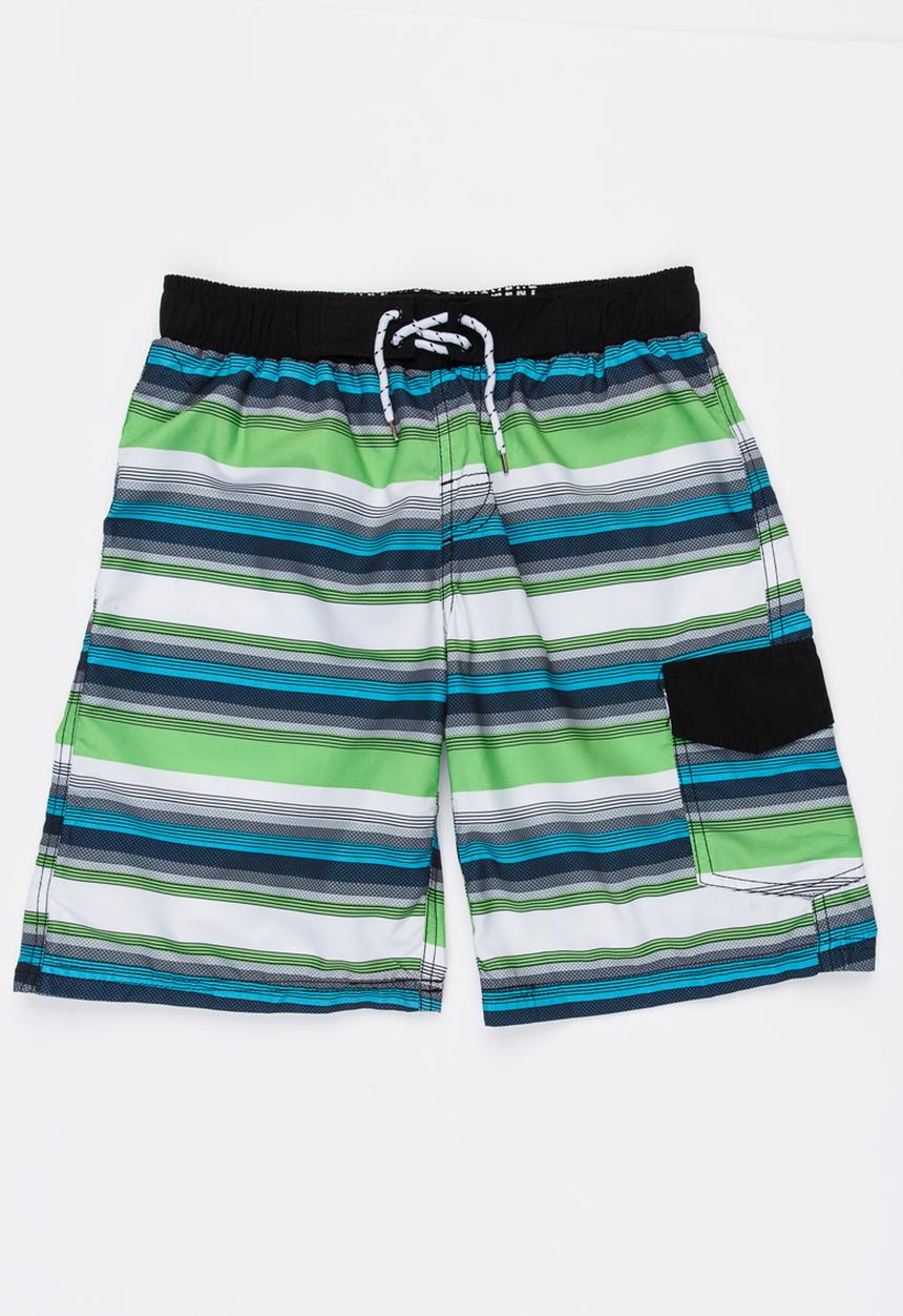 Pop Candy - Striped Swim Shorts Multi-colour