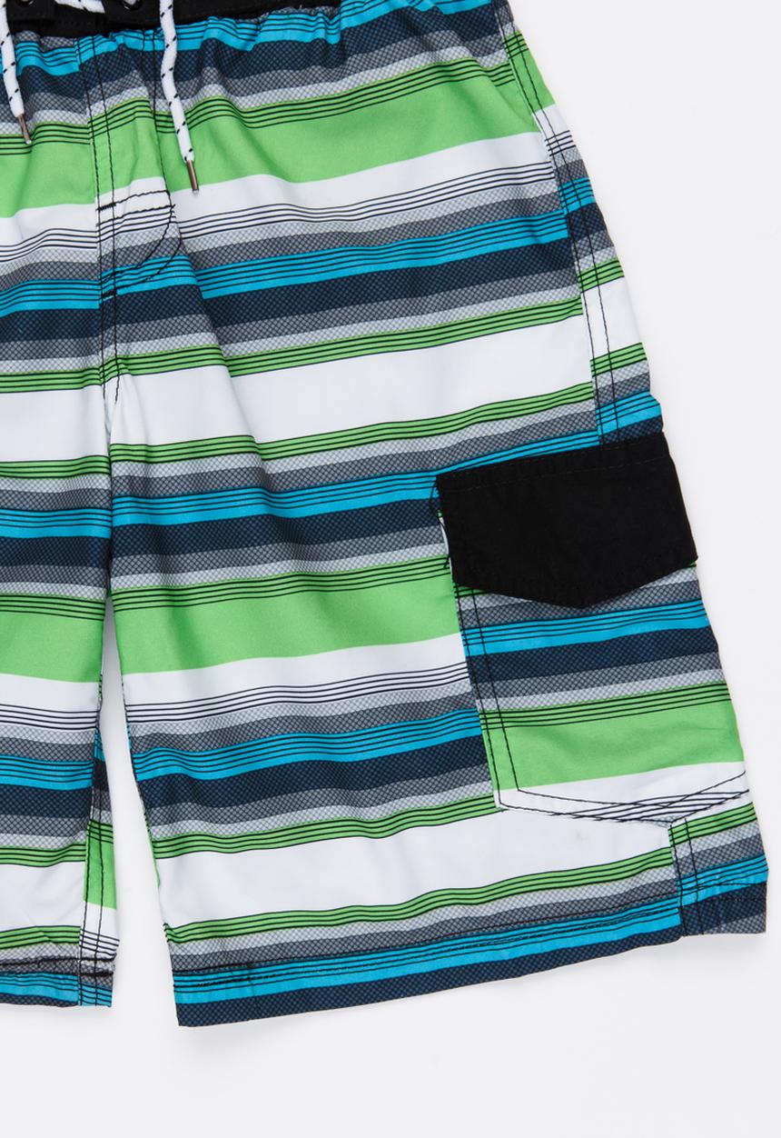 Pop Candy - Striped Swim Shorts Multi-colour