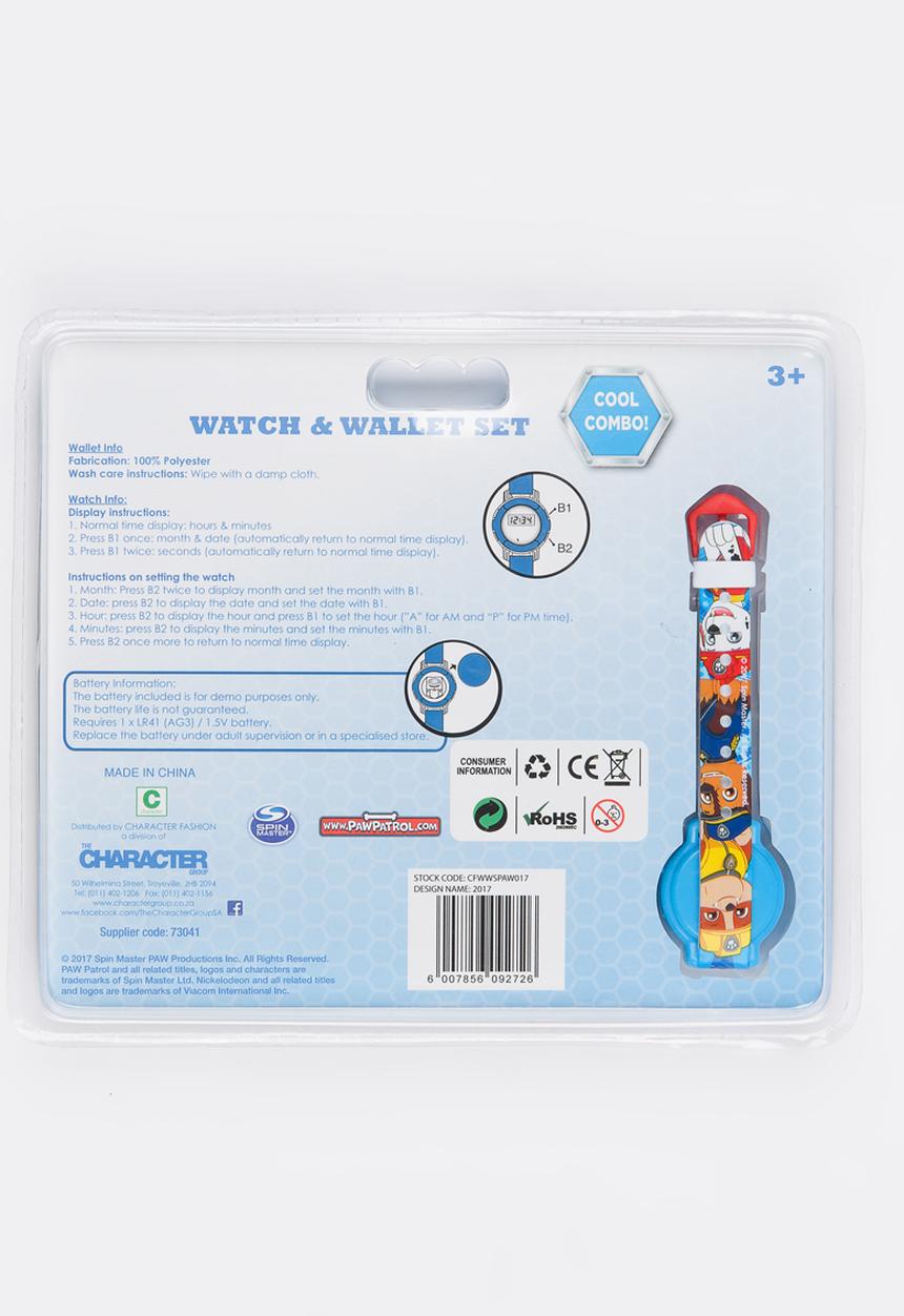 Character Fashion - Paw Patrol Watch & Wallet Set Multi-colour