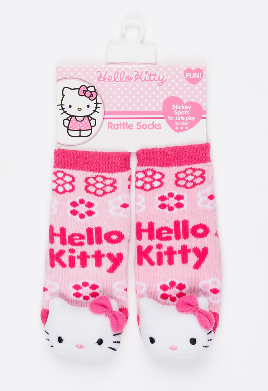 Character Baby - Printed Rattle Socks Dark Pink