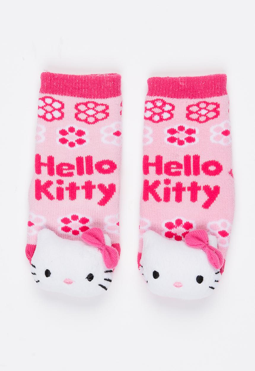 Character Baby - Printed Rattle Socks Dark Pink