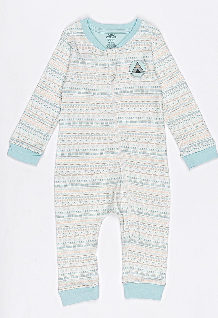Baby Corner - Zip Through Sleepsuit Multi-colour