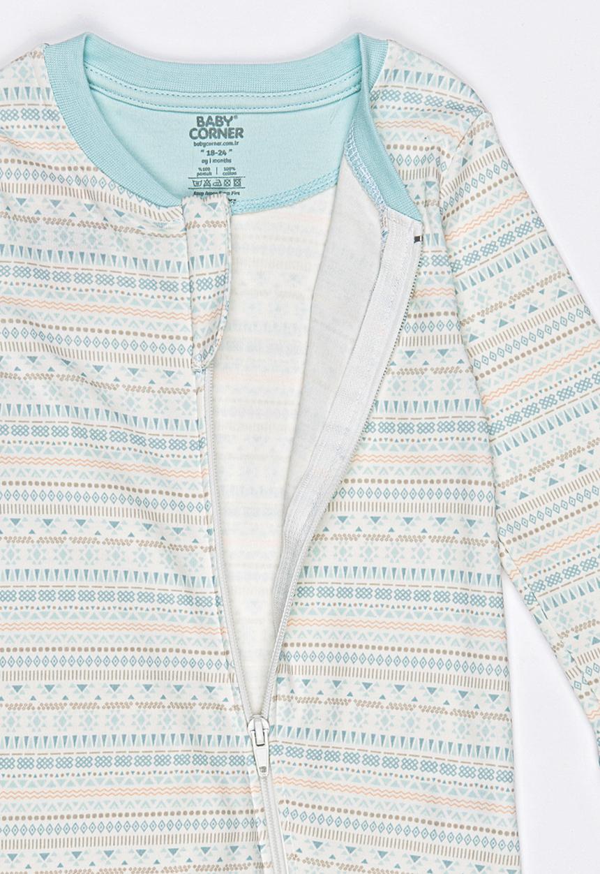Baby Corner - Zip Through Sleepsuit Multi-colour