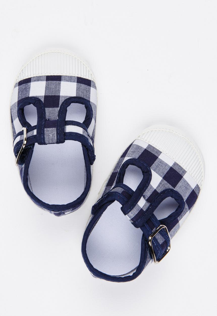 Pop Candy - Check Mary Janes Blue