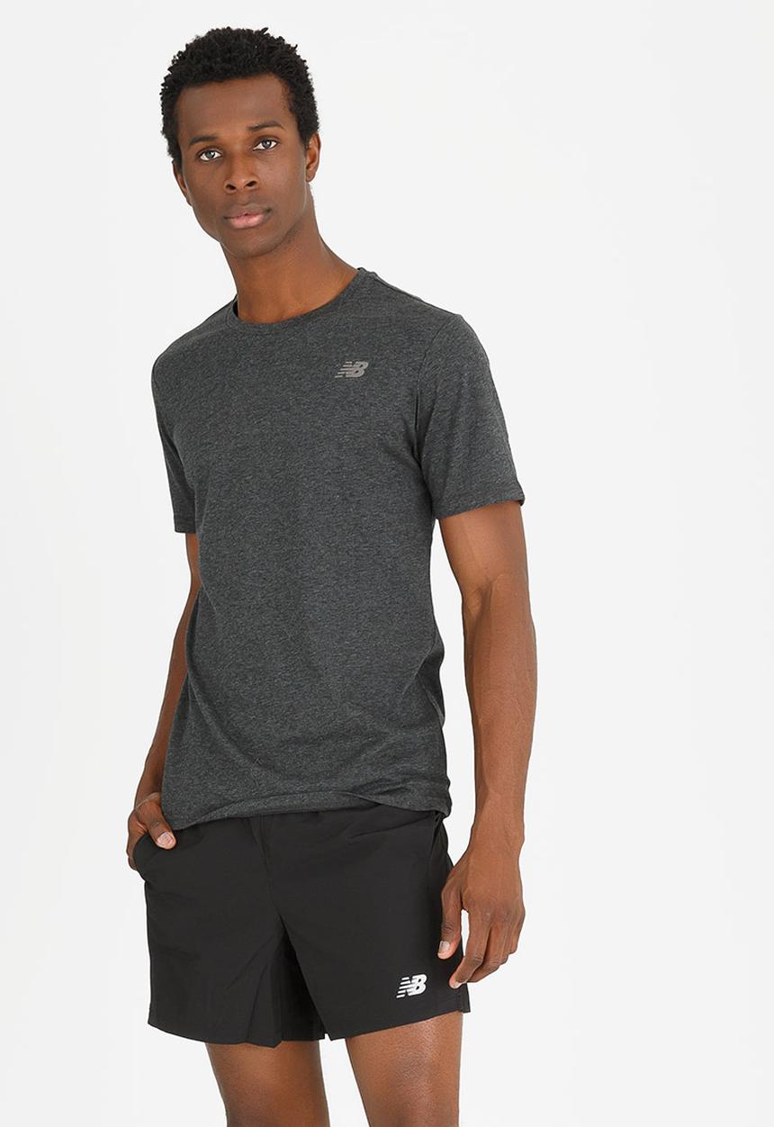 New Balance  - Heather Tech Tee Charcoal