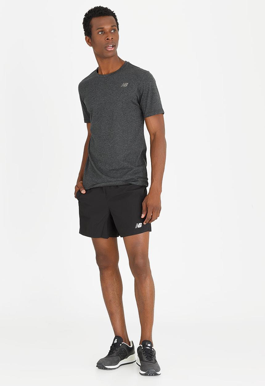 New Balance  - Heather Tech Tee Charcoal
