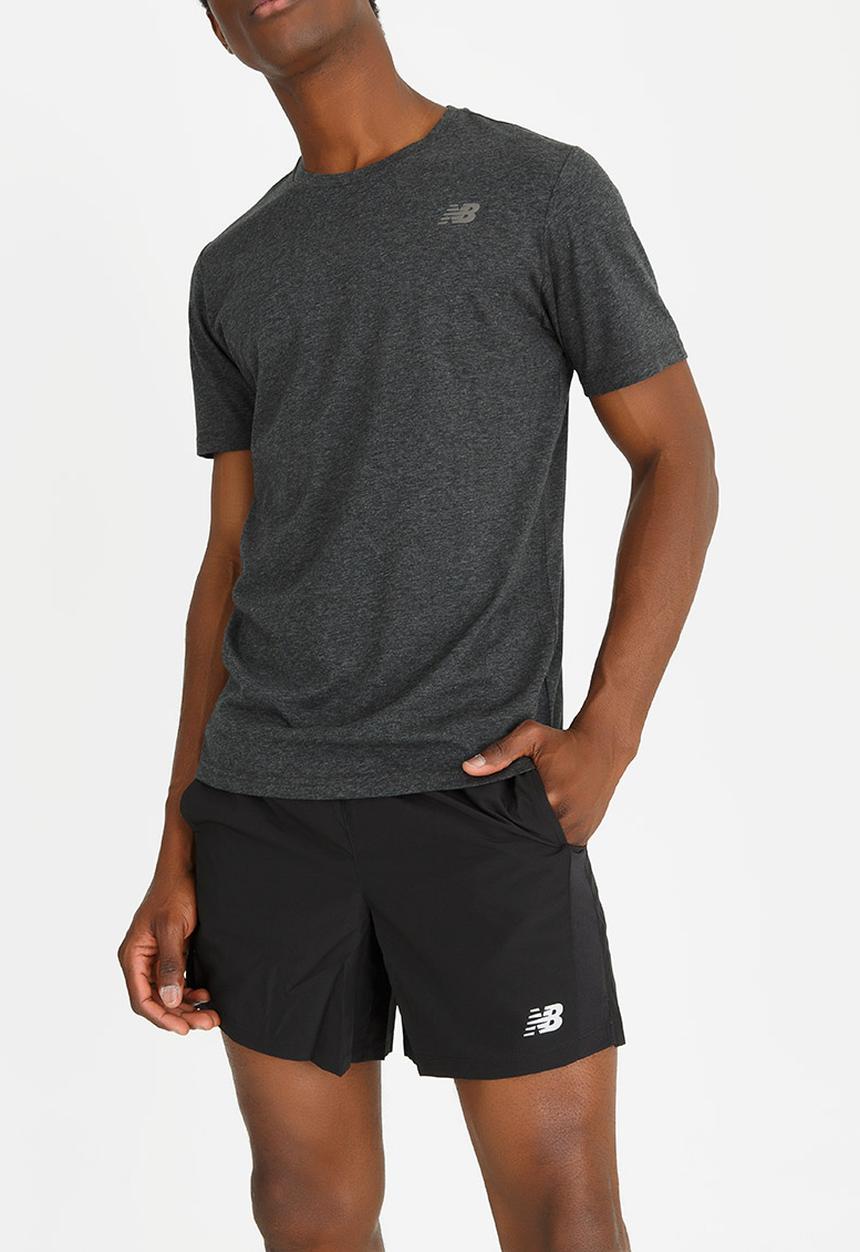 New Balance  - Heather Tech Tee Charcoal
