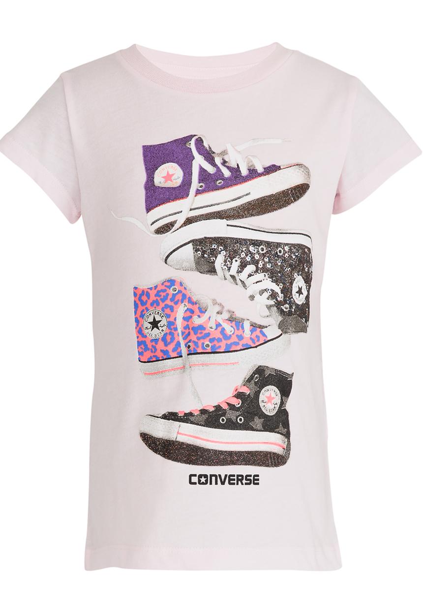 Converse - Stacked Chucks Tee Mid Pink
