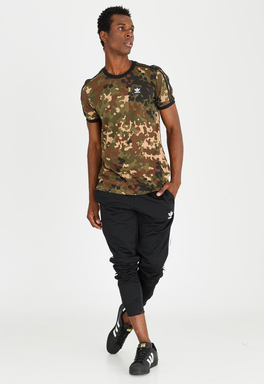 adidas Originals - Striped Camo Tee Khaki Green