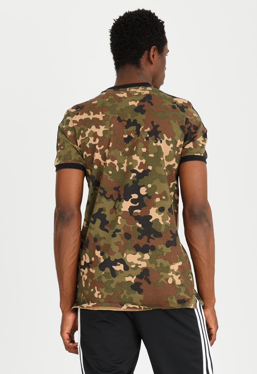 adidas Originals - Striped Camo Tee Khaki Green
