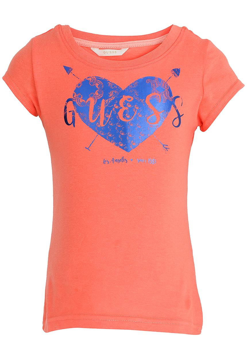 GUESS - S/S Heart Tee Coral
