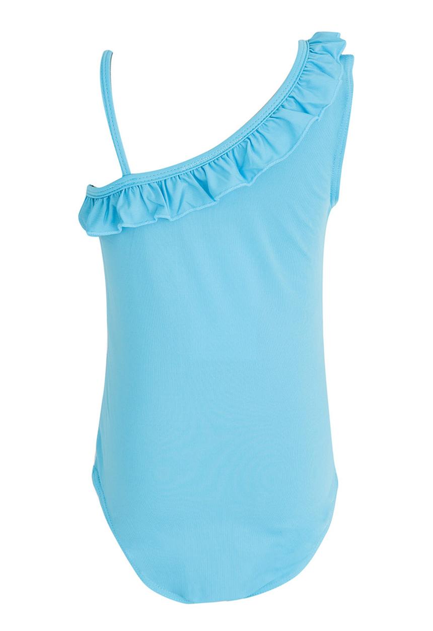Pop Candy - Printed Full Piece Swimsuit Pale Blue