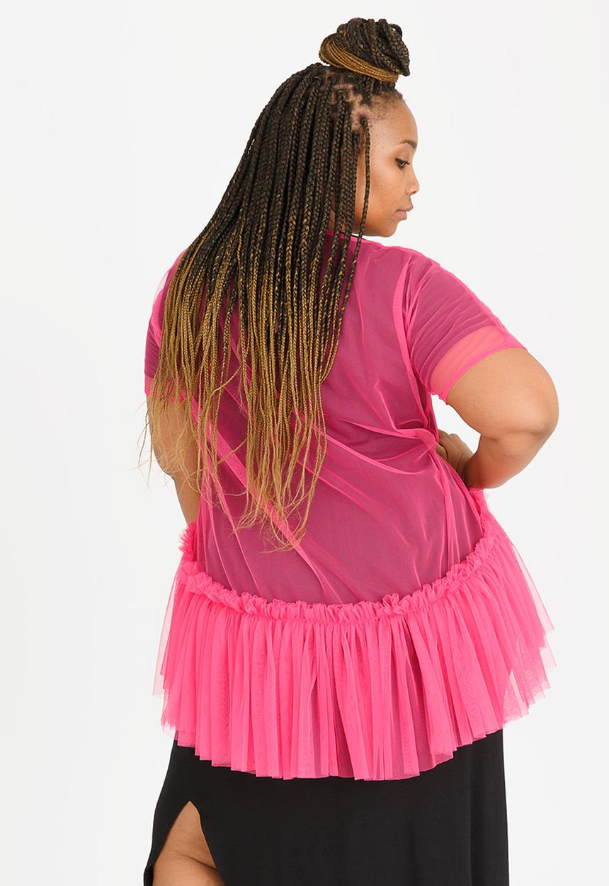 Isabel de Villiers - Tulle Frill Top Cerise Pink
