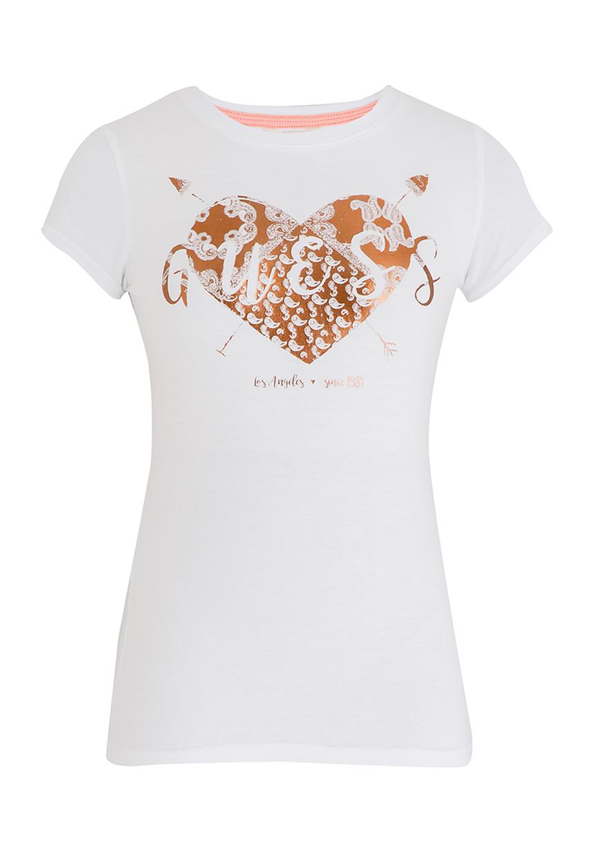 GUESS - S/S Heart Tee White