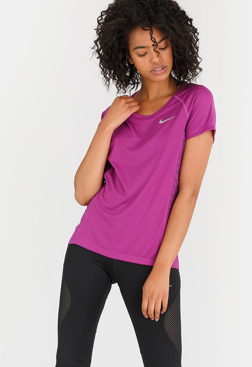 Nike - Nike Dry Miler Running Top Dark Purple