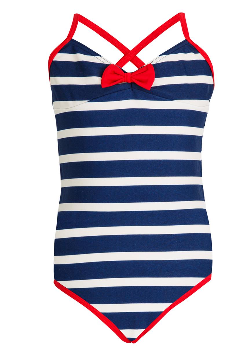 Pop Candy - Striped Full Piece Swimsuit Multi-colour
