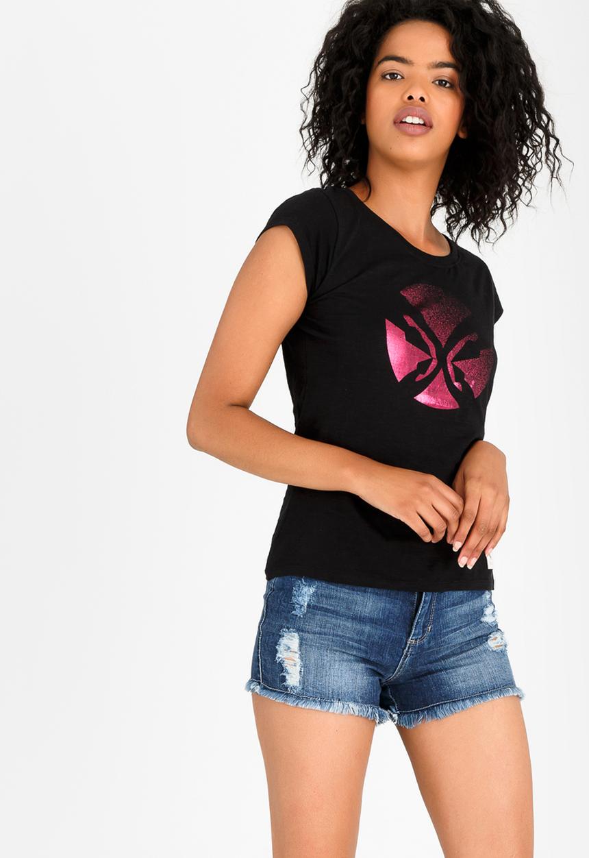 Lizzy - Rosa Tee Black