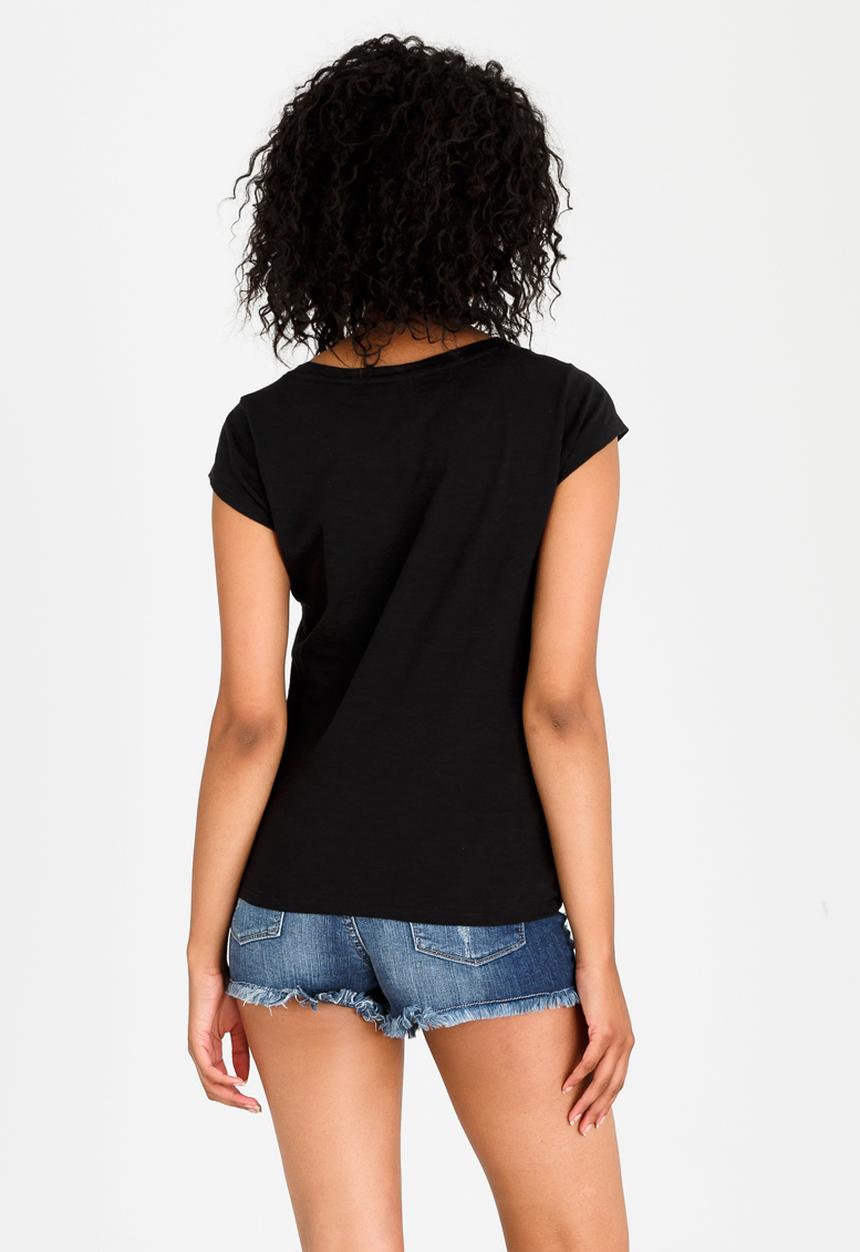 Lizzy - Rosa Tee Black