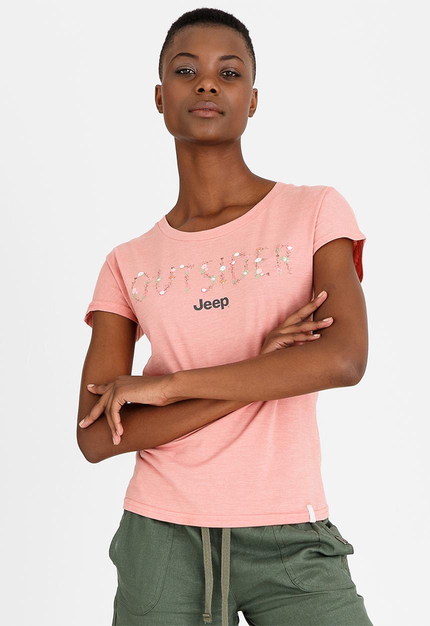 JEEP - Outsider Printed Tee Pale Pink