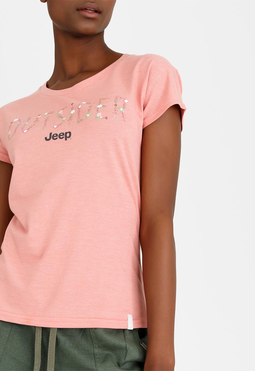 JEEP - Outsider Printed Tee Pale Pink