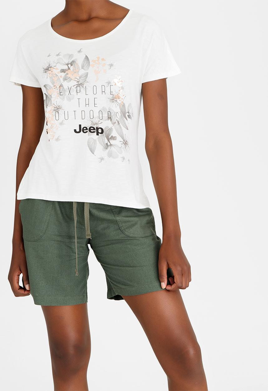 JEEP - Foil Printed Tee Neutral