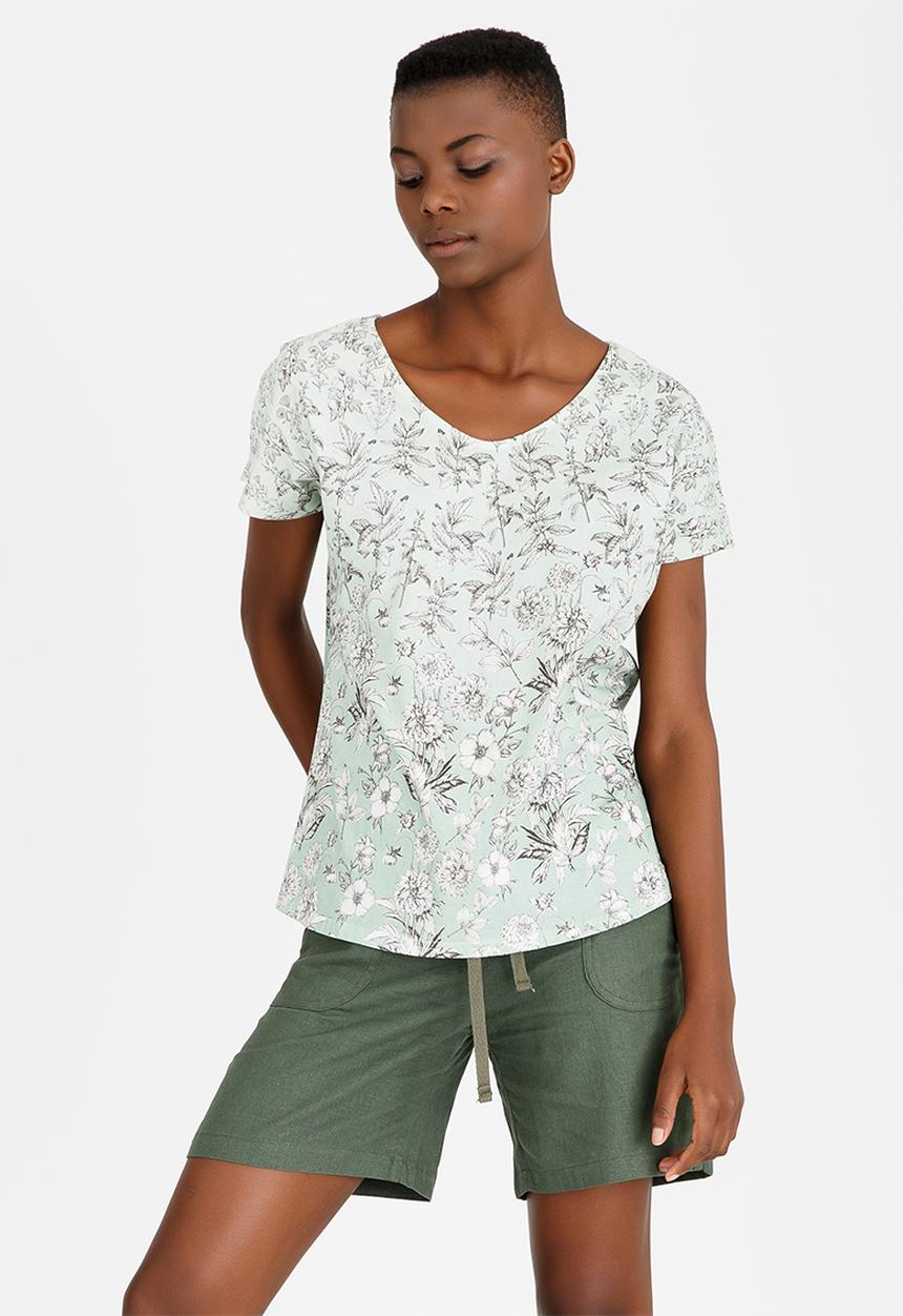 JEEP - Printed V-neck Tee Mint