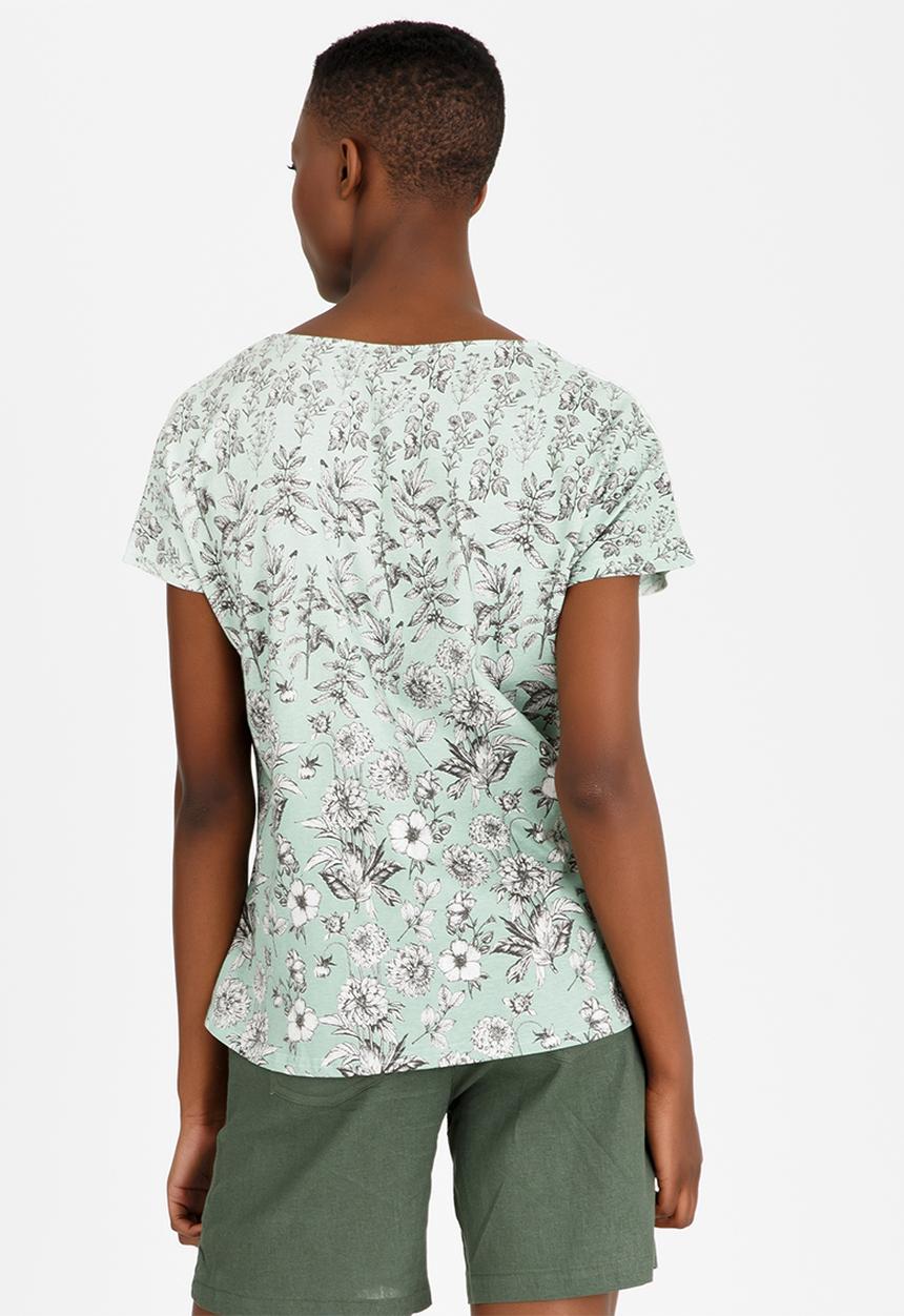 JEEP - Printed V-neck Tee Mint