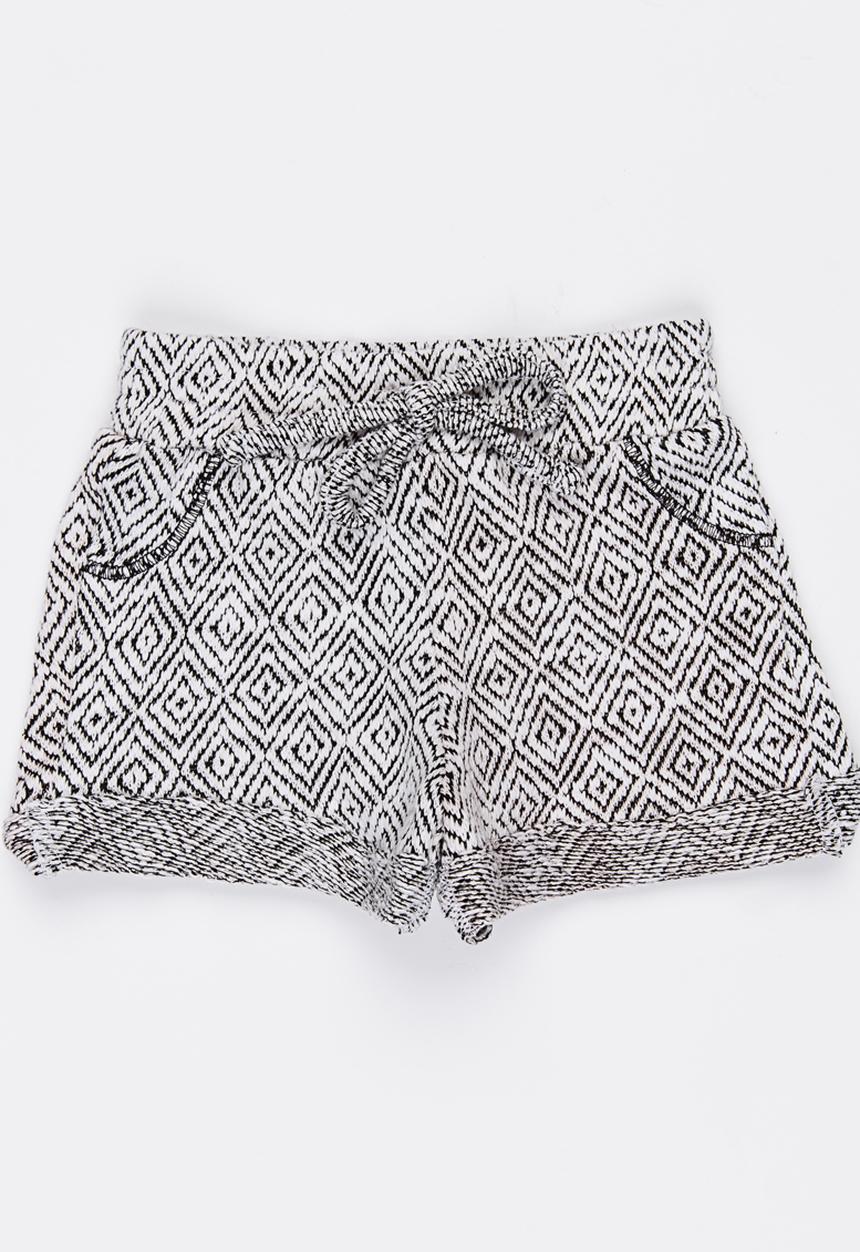 See-Saw - Fleece Shorts Black and White