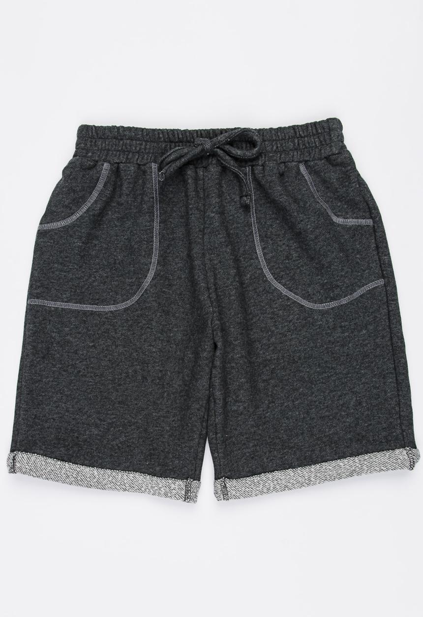 Rebel Republic - Knit Pull On Shorts Dark Grey