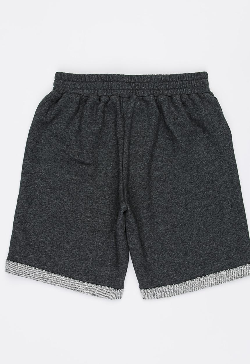 Rebel Republic - Knit Pull On Shorts Dark Grey