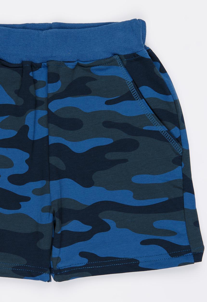 Pop Candy - Camo Printed Shorts Blue