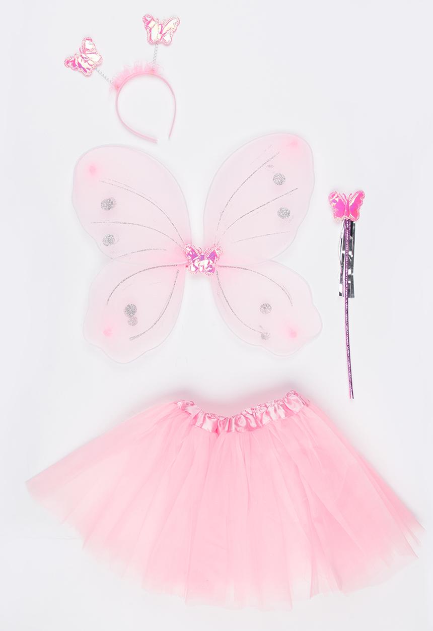 Pop Candy - Butterfly Wings & Skirt Set Mid Pink
