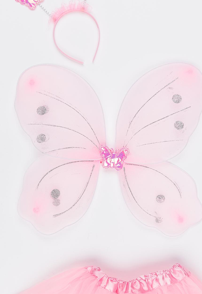 Pop Candy - Butterfly Wings & Skirt Set Mid Pink