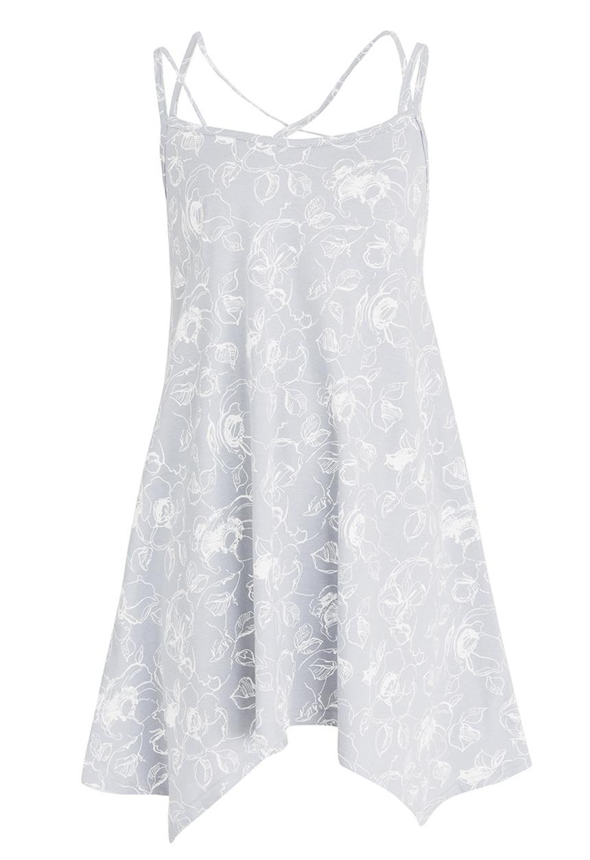 Rebel Republic - Hanky Hem Dress Mid Grey