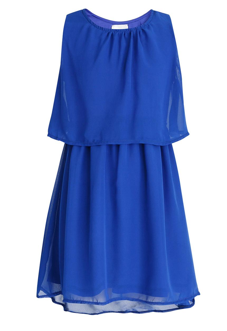 Rebel Republic - Chiffon Hi-Low Dress Cobalt