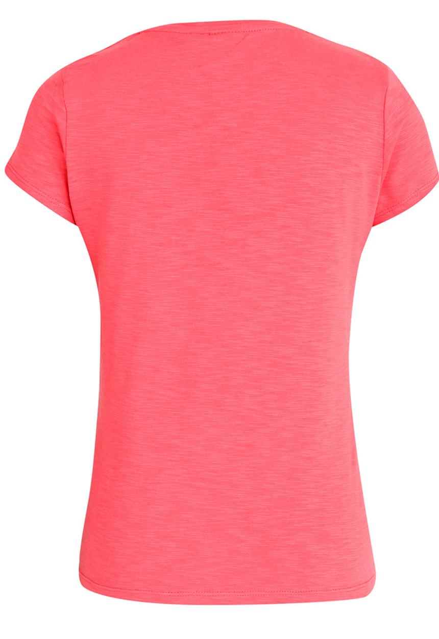POLO - Kayla SS Glitter Printed Tee Mid Pink