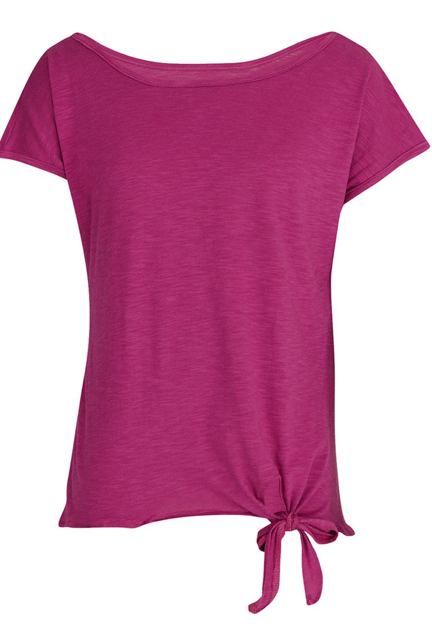 Rebel Republic - Side Tie Top With Back Detail Dark Purple